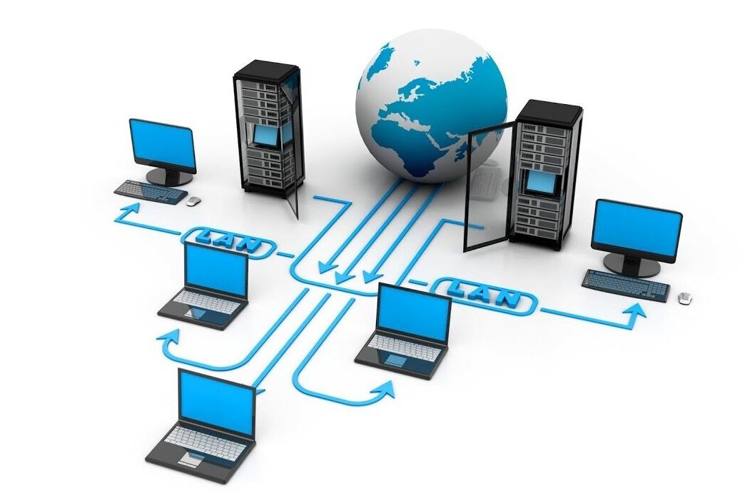 Sơ đồ cấu trúc hệ thống mạng LAN văn phòng hiện đại.