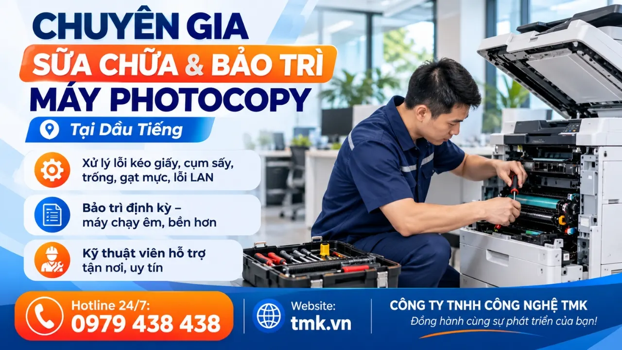 Dịch vụ sửa máy photocopy tại Dầu Tiếng