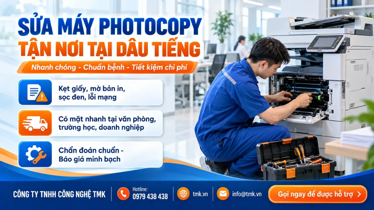 Dịch vụ sửa máy photocopy tại Dầu Tiếng