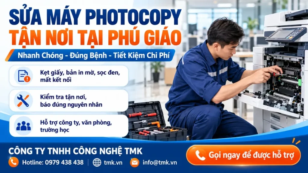 Dịch vụ sửa máy photocopy tại Phú Giáo