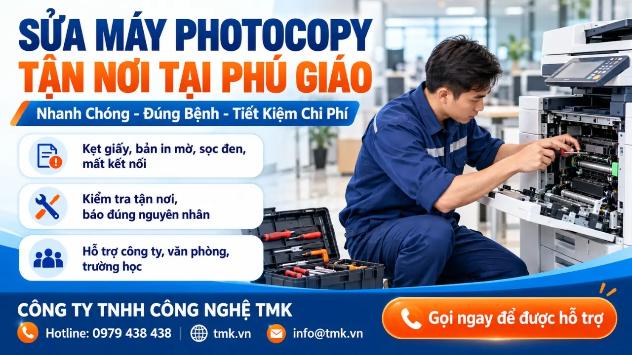 Dịch vụ sửa máy photocopy tại Phú Giáo