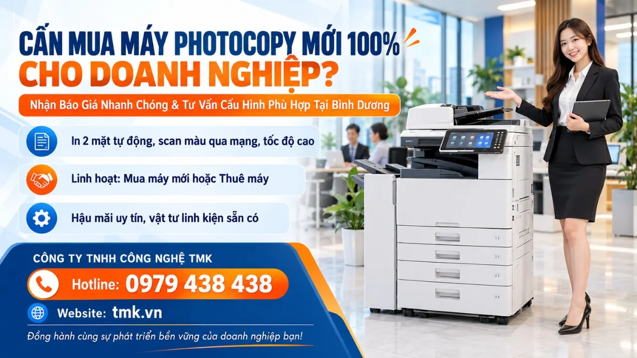 máy photocopy mới tại Bình Dương