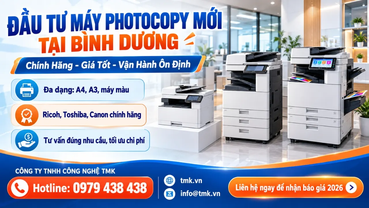 máy photocopy mới tại Bình Dương