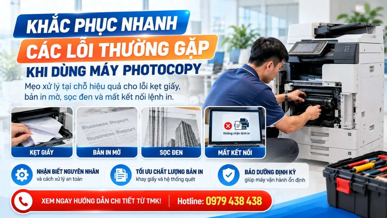 Các lỗi thường gặp khi dùng máy photocopy