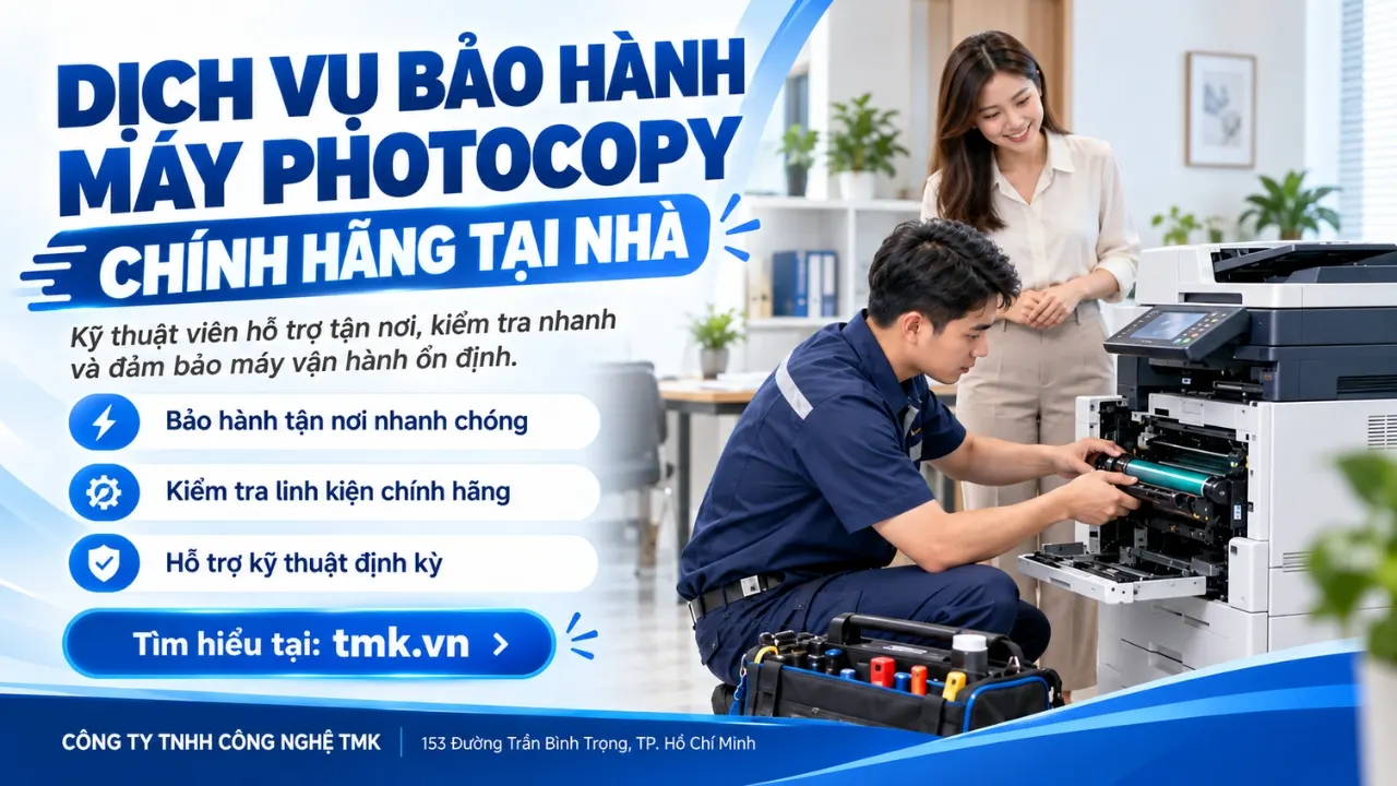 Dịch vụ bảo hành máy photocopy chính hãng tại nhà