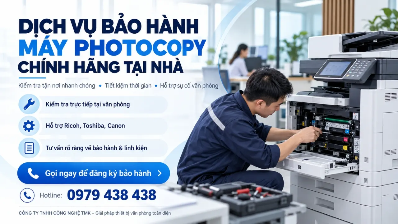 Dịch vụ bảo hành máy photocopy chính hãng tại nhà