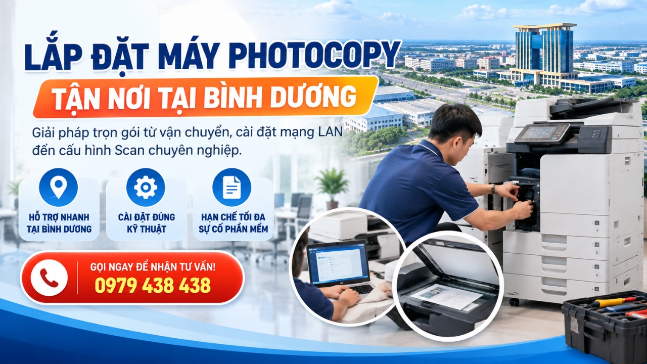 Lắp đặt máy photocopy tại Bình Dương